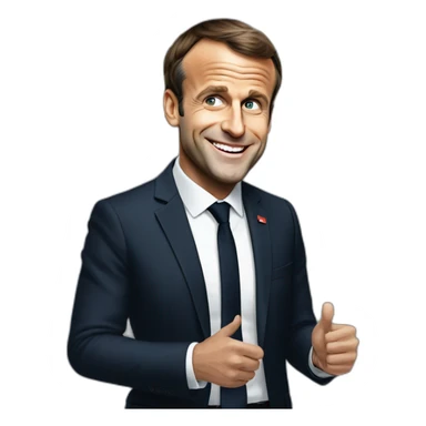 Emmanuel Macron heureux sticker