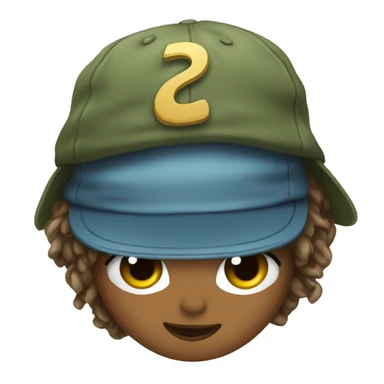 Nymph with a cap sticker