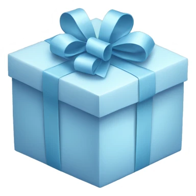 pastel blue gift box sticker