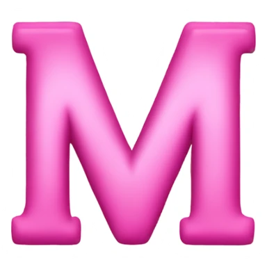 Letter m pink sticker