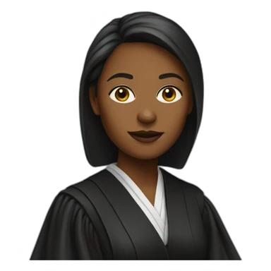 woman lawyer Wearing a robe sticker