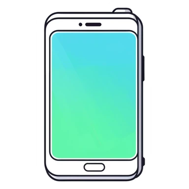 Advanced AI smartphone of the future with holographic projection, showing virtual assistant, mind-reading communication technology sticker