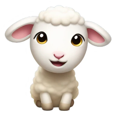 A little lamb surrounded by glowing light sticker