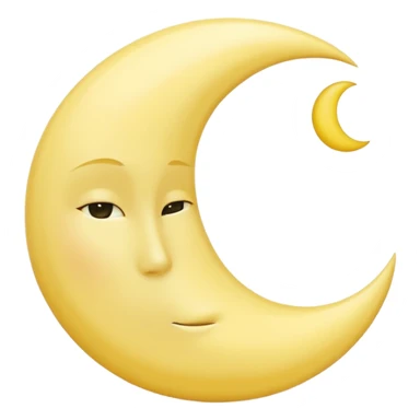 The crescent moon faceless sticker