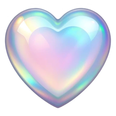 Heart shaped opal gem sticker