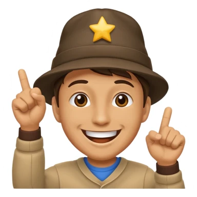 Cheering fellow sticker