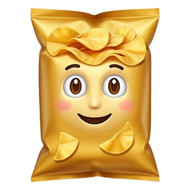 potato chip snacks bag no face sticker