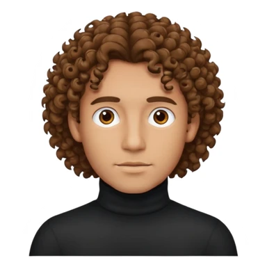 curly haired man in turtle neck sticker