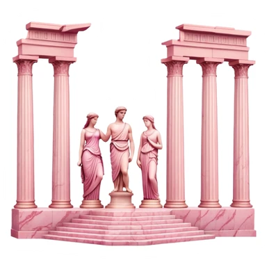 Ancient Greece in pink  sticker