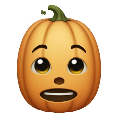 Cute pumpkin no face sticker