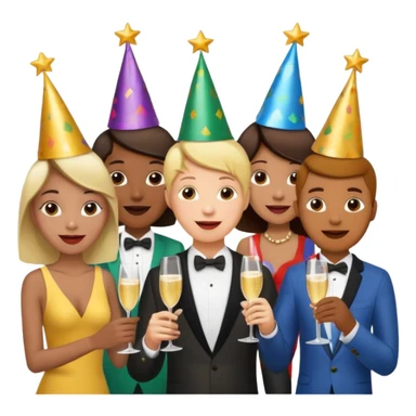 people drink champagne sticker