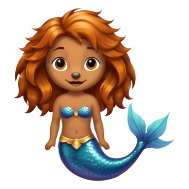 half dog half mermaid  sticker