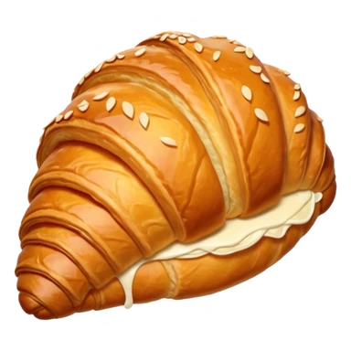 croissant with red coquette sticker