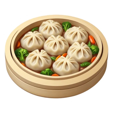 Cinematic Realistic Jiaozi Dish Emoji, depicted as delicate, handcrafted dumplings filled with savory meat and vegetables, rendered with detailed textures and warm, inviting lighting. sticker
