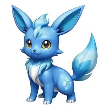 Shiny-Eeveelution-Cute-Fakemon-Water-Pokémon-fusion full body sticker