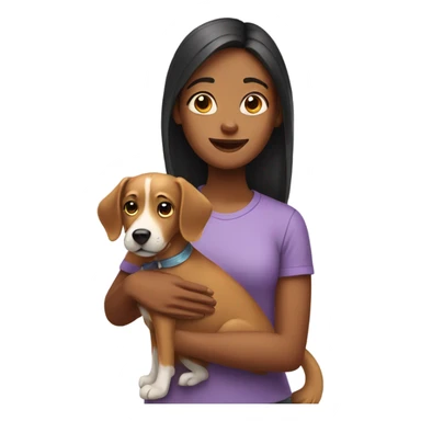 girl with dog sticker
