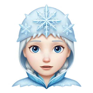 frozen person with ice crystals sticker