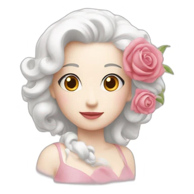 Cœur blanc et rose sticker