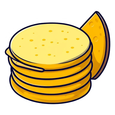 Traditional Colombian arepa with cheese, corn cake sticker