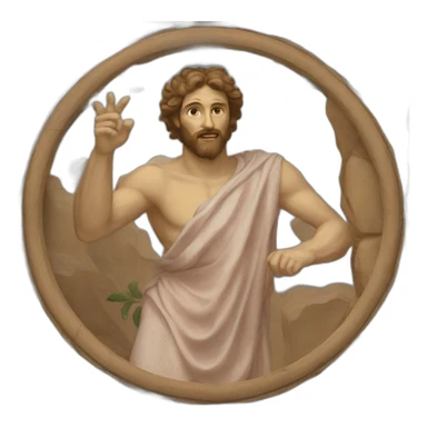 Fresco manos la creación de Adán sticker