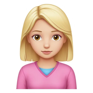 Blonde girl with pink clothes  sticker
