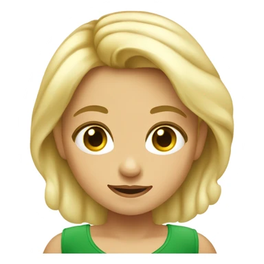 Niña rubia ojos verdes sticker