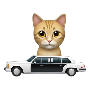 Un chat dans une limousine sticker