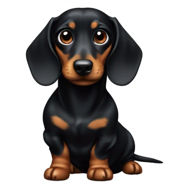 Mini Dachsund wearing black fleece jumper sticker