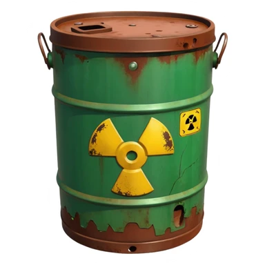 Radioactive waste barrels sticker