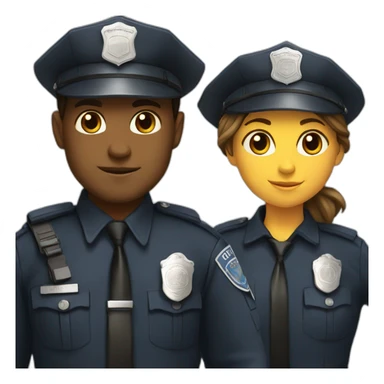police and girl\ sticker