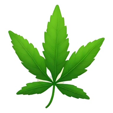 Smiling weed leaf sticker