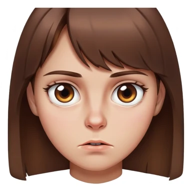 My brown haired girlfriend, Easter European features like her eyes and jawline.1,70m skinny. Make her mad  sticker