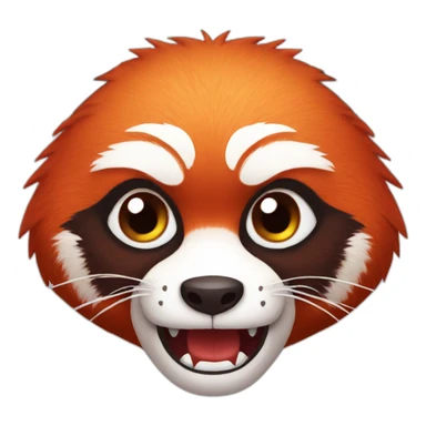 Angry red panda sticker