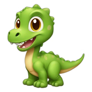 a baby dinosaur sticker