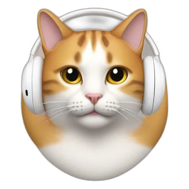 cat  airpods max on head sticker