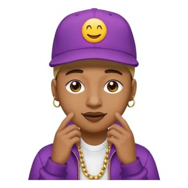 logo del álbum Trap Capos del cantante Noriel, emoji style, rapper cap, musical details, vibrant colors, no text sticker