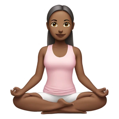 yoga girl wearing light pink  sticker