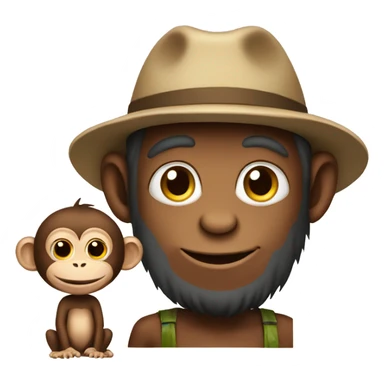 Monkey with a farmer sticker