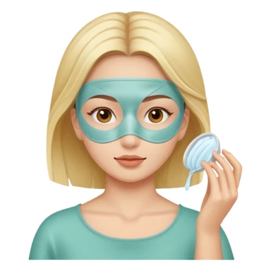 A girl doing skincare sticker