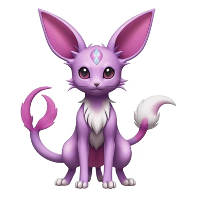 Espeon-Minccino-Pokémon-Fakémon-hybrid-creature (full body) sticker