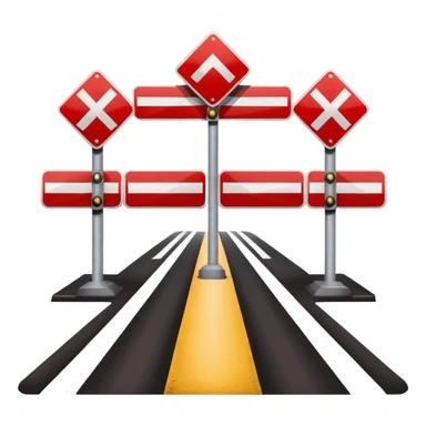 Railroad crossing  sticker