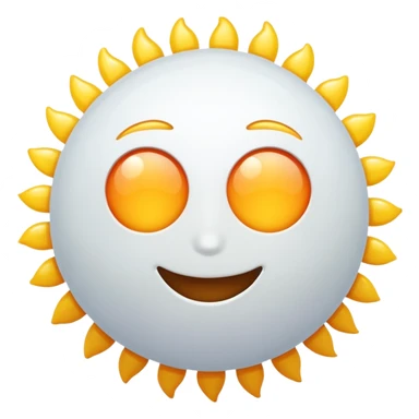 sun without any face. but white colored sticker