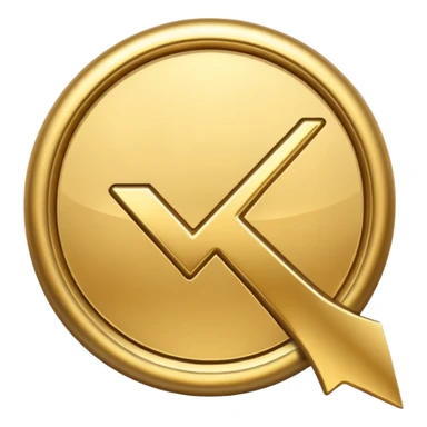 gold checkmark sticker