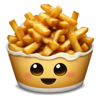 poutin eating a poutine sticker