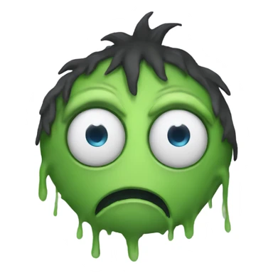 a one eye monster sad and crying sticker