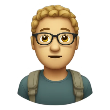 wojak with glasses sticker