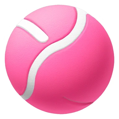 baby pink Tennis ball sticker