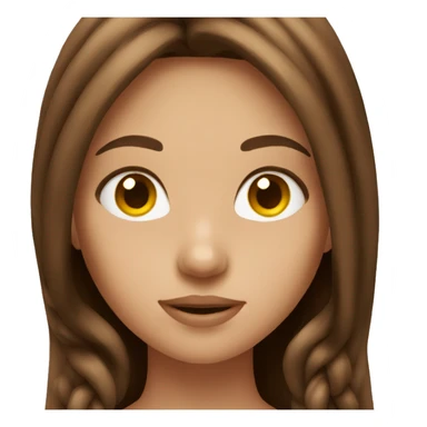 Girl with really long brown hair sticker