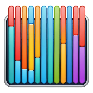 Multiple little bars merging into one big bar of survey. sticker