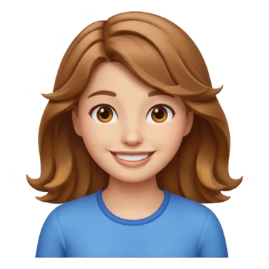 emoji girl wave light brown hair sticker